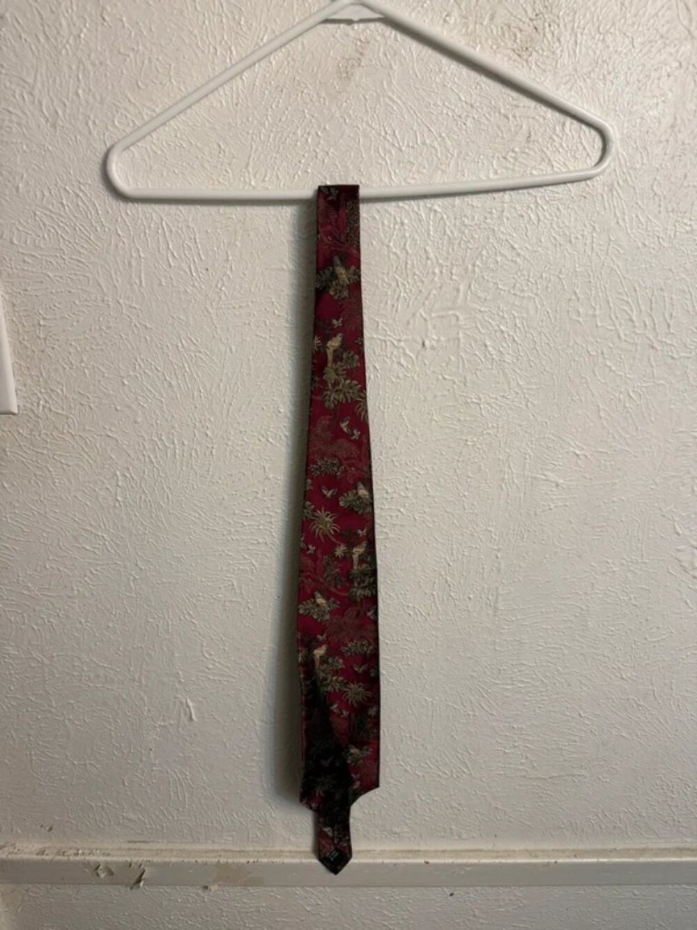 Vintage 1980s Tropicals by Tango Red Hawaiian Tie